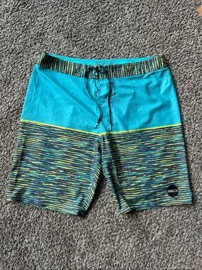 O’neill Hyperfreak board shorts‎ multicolor pocket stretch Men’s Size 33